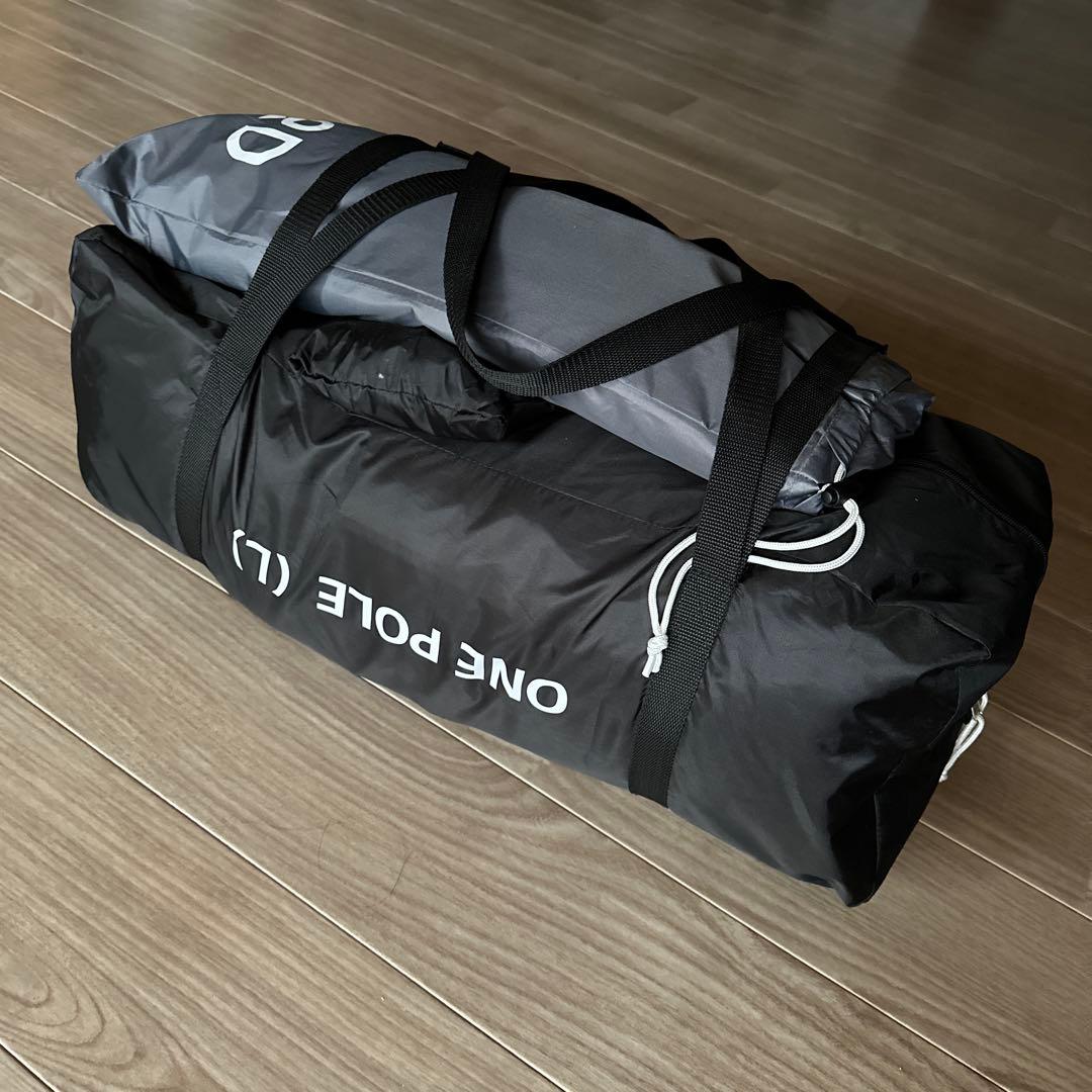 DOD ワンポールテント Lサイズ ブラック グランドシート付き