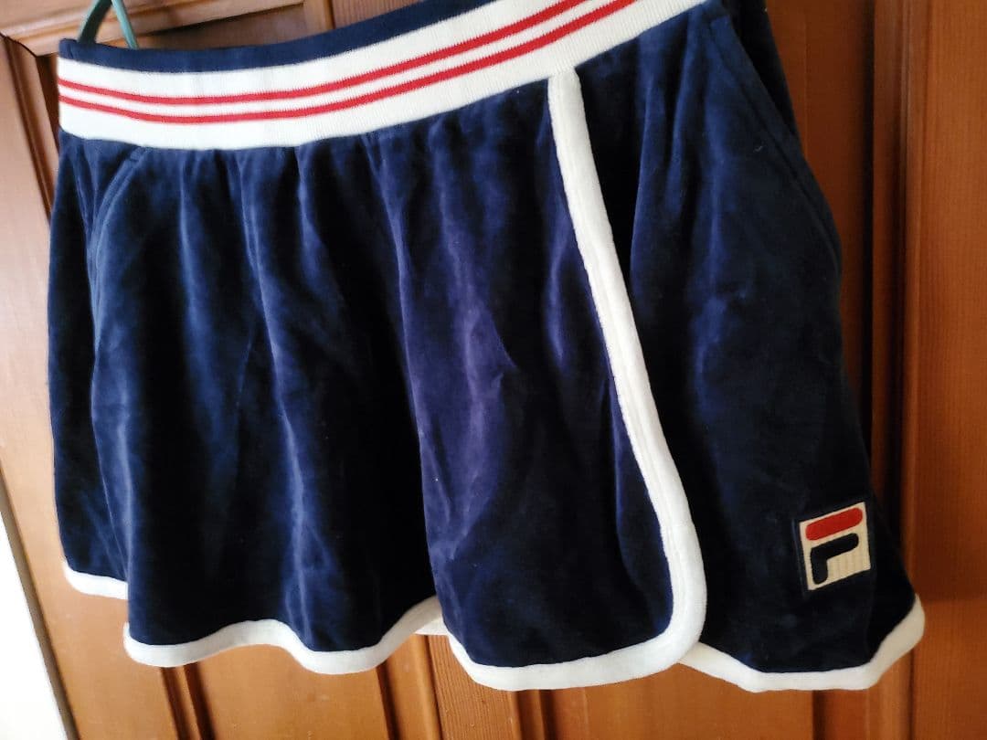 FILA ネイビー ストライプスカート Lサイズ