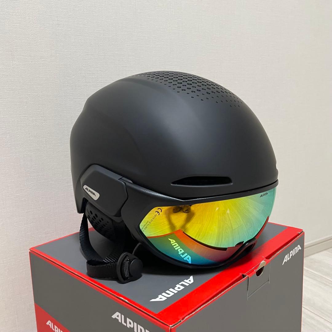 【美品】ALPINA スキーヘルメット ゴーグル付き