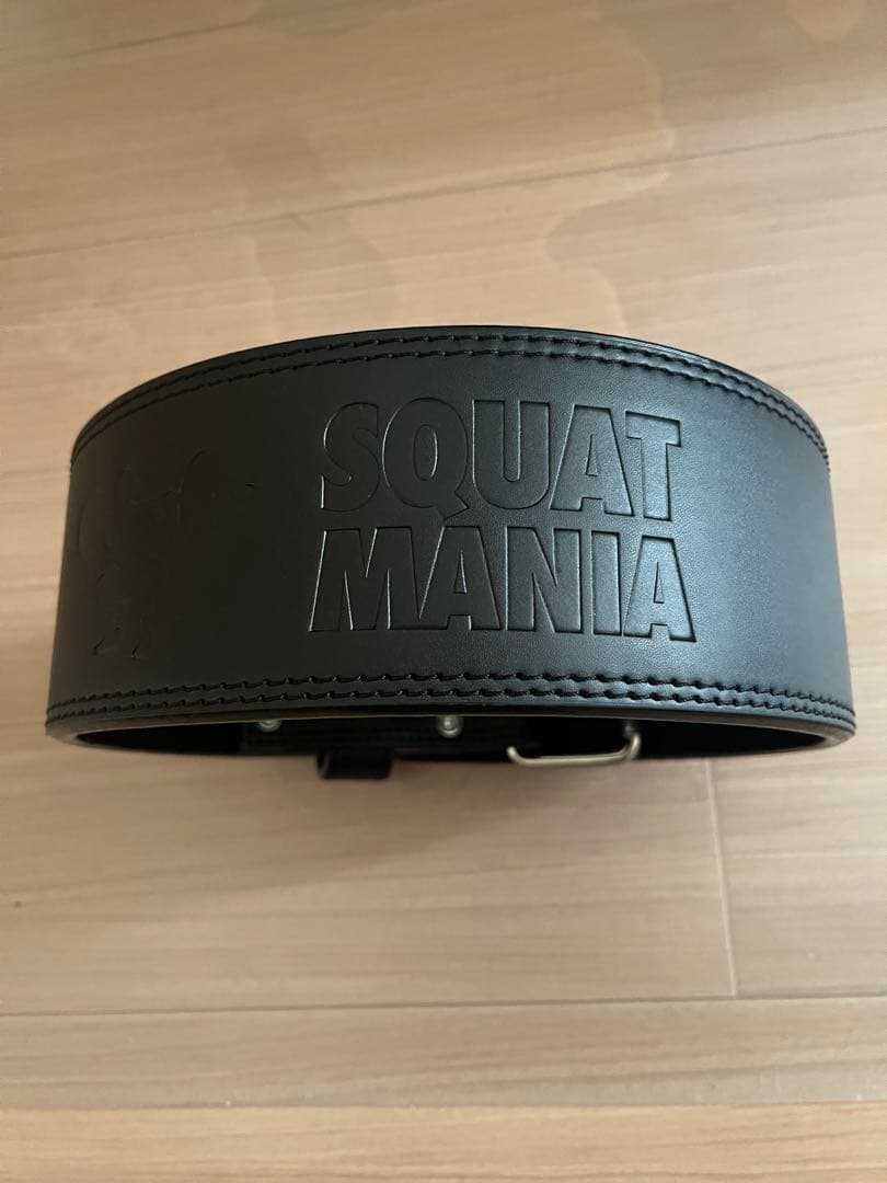 SQUAT MANIA トレーニング・パワーベルト ブラック　スクワットマニア