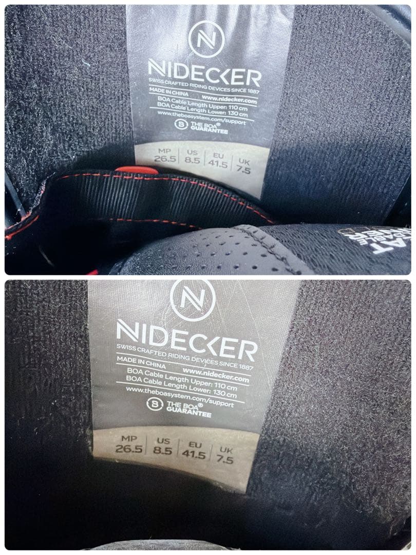 極美品　NIDECKER TALON BOA ナイデッカータロン26.5cm