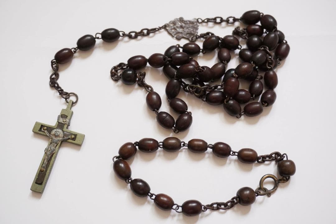 アンティーク★木製ロザリオ＆ブレスレットセット★ヴィンテージ