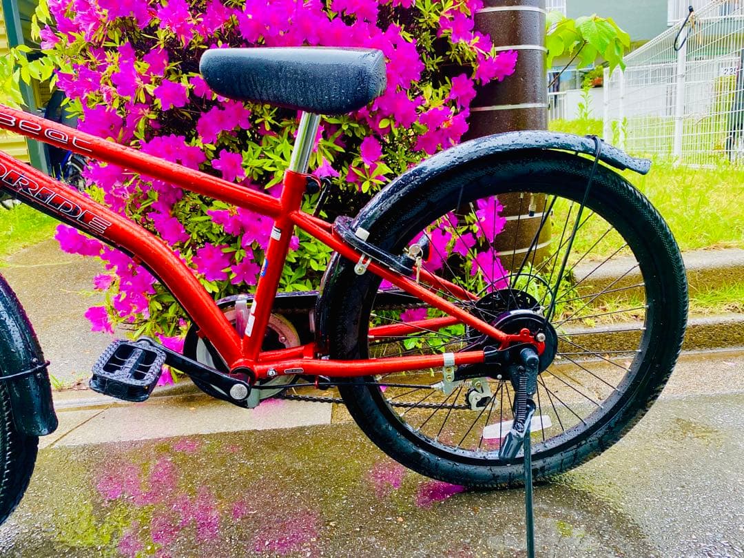 子供用自転車 オレンジ色 22インチ(125cm) バスケット付き