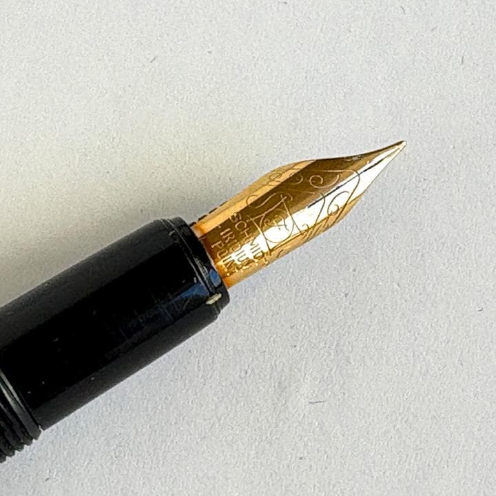 [美品] 加藤製作所 セルロイド 万年筆 FF GNストライプ