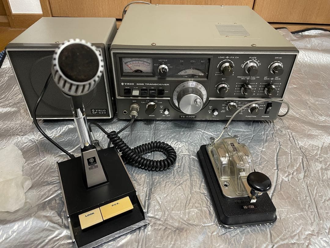 アマチュア無線機、TS-520V 、HF SSBトランシーバー(ジャンク)