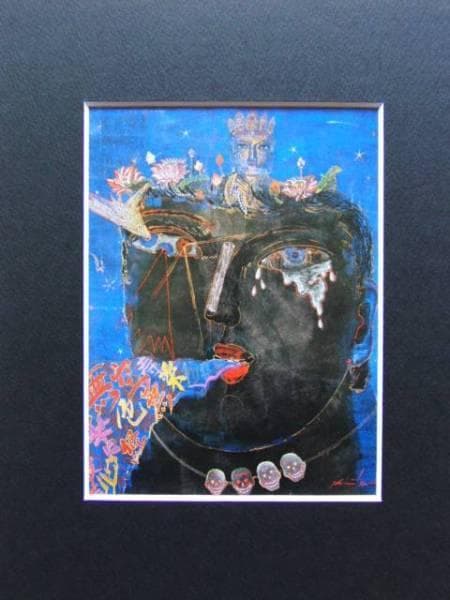 絹谷幸二、金風蓮華、希少画集画、新品額付