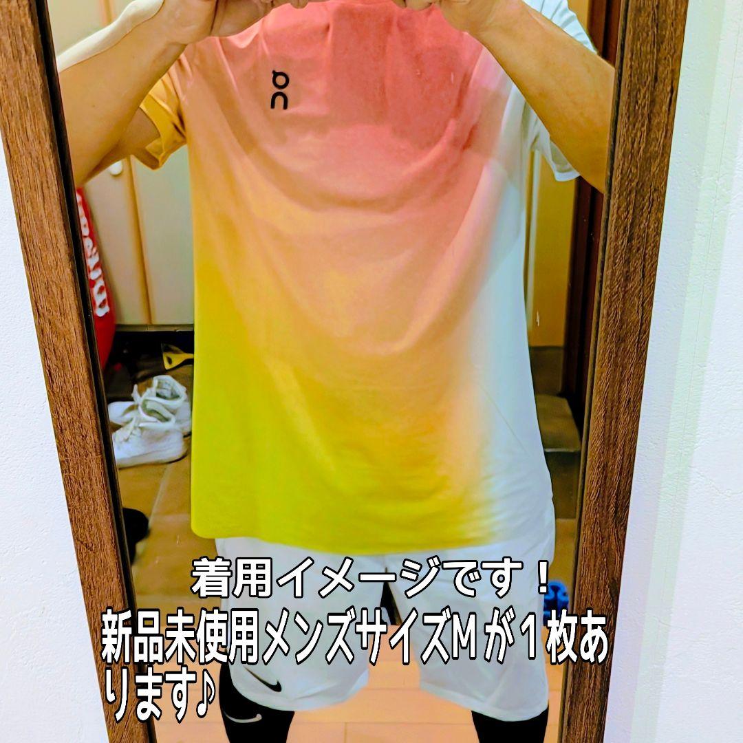 ON Court-T メンズ テニスウェア Mサイズ ホワイト/ライム