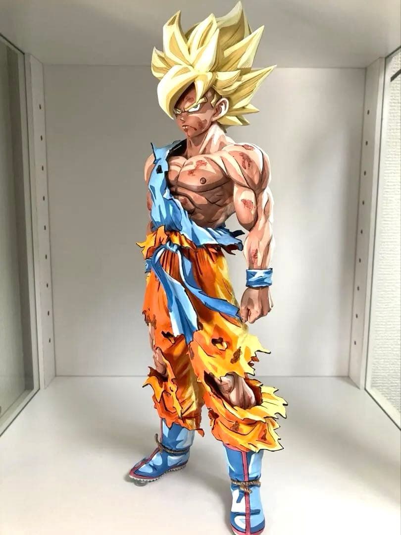 ドラゴンボール フィギュア リペイント 超サイヤ人 孫悟空 二次元彩色 SMSP
