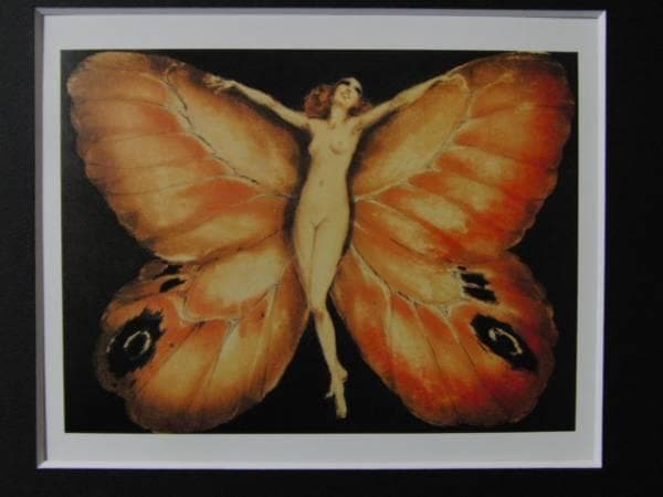 ルイ・イカール限定版・アールデコ・つばさ、希少な額装用画集より、新品高級額装付