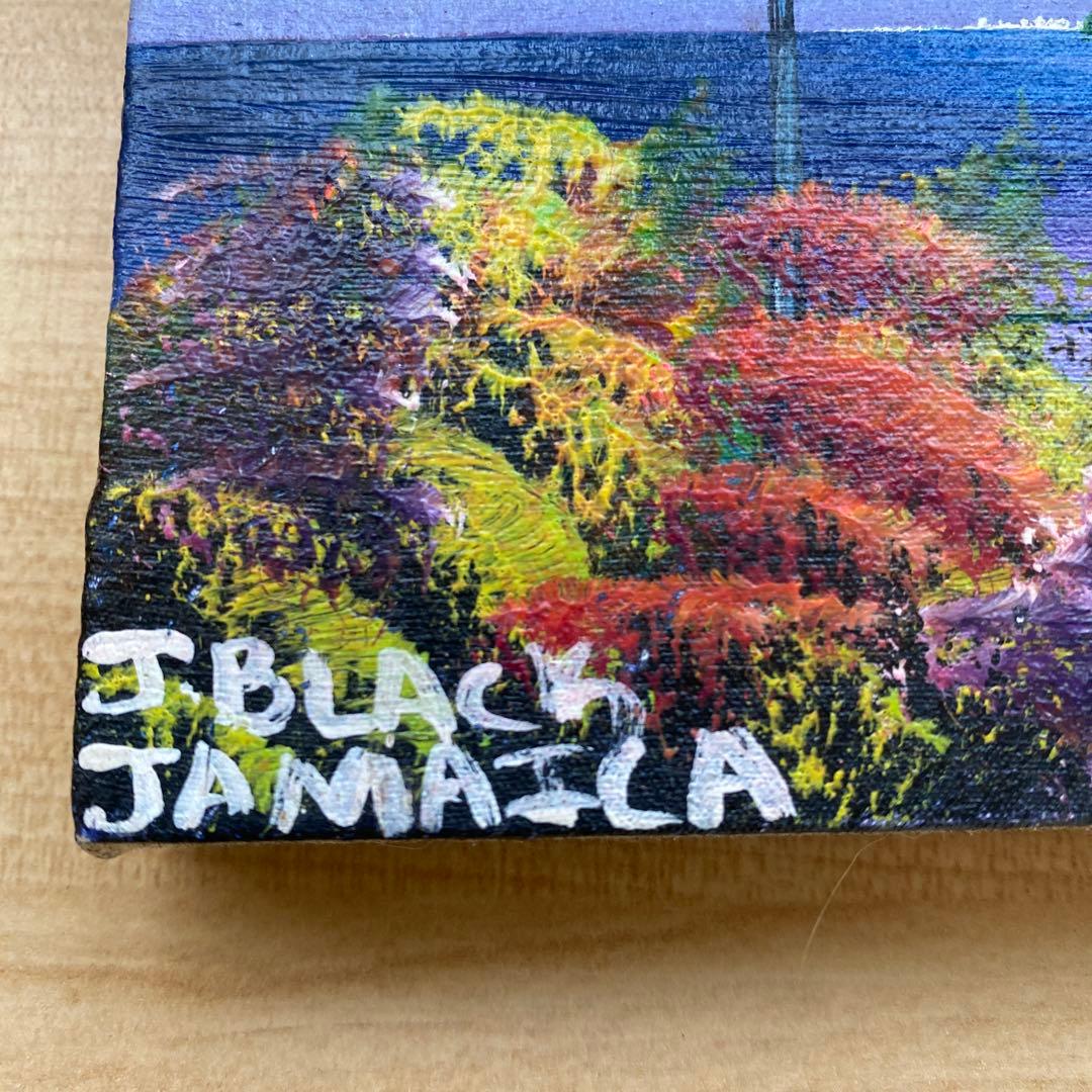 ジャマイカ　絵画　海　景色　油絵　夕焼け　夜景　朝日