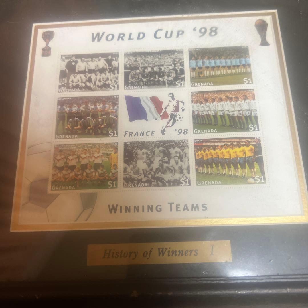 フランスワールドカップ　記念切手　winnings team