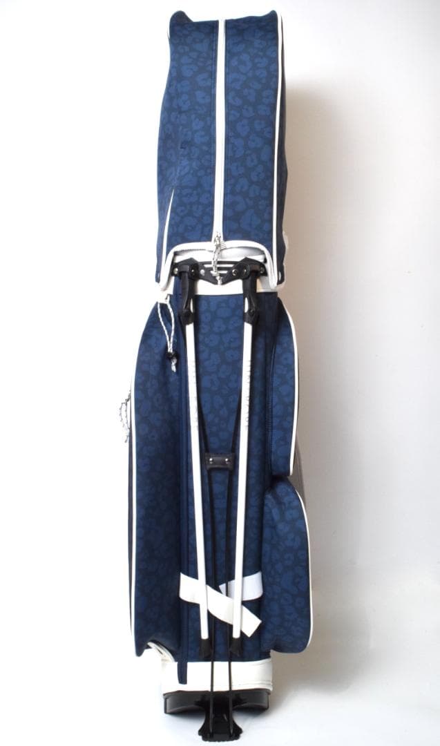 屋外未使用 JUN&ROPE' アニマル柄 ゴルフ キャディバッグ ネイビー