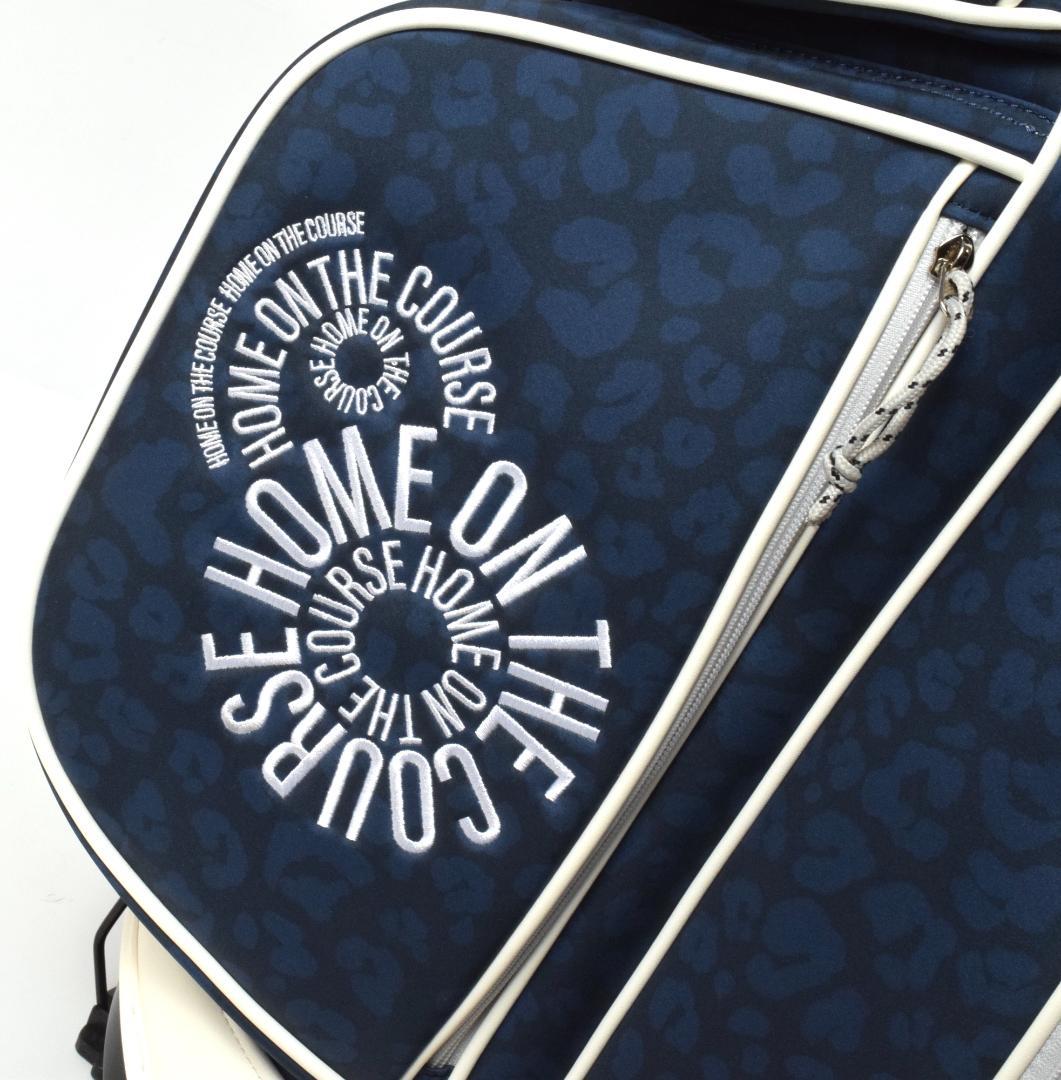 屋外未使用 JUN&ROPE' アニマル柄 ゴルフ キャディバッグ ネイビー
