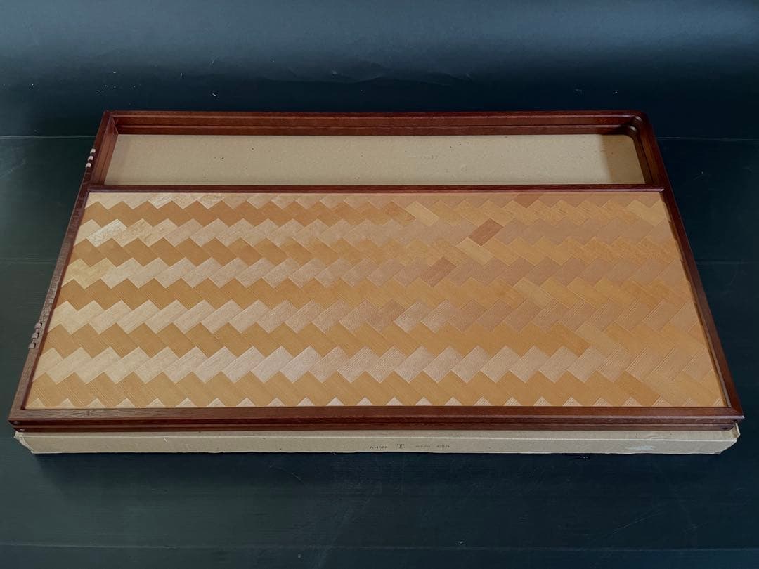 【美品】「祖」 唐松 網代 両面使い 上透かし 桑縁 風炉先屏風 （115⑧）