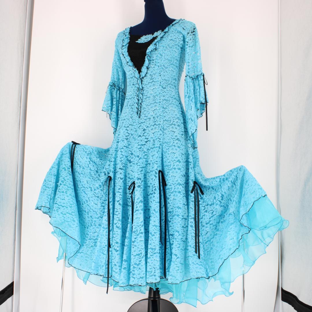 【美品 社交ダンス衣装】ワンピース ドレス Dance Fashion pier