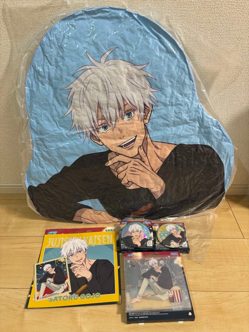 呪術廻戦 セガラッキーくじ E賞 缶バッジ アクリルスタンド 五条悟 コンプ