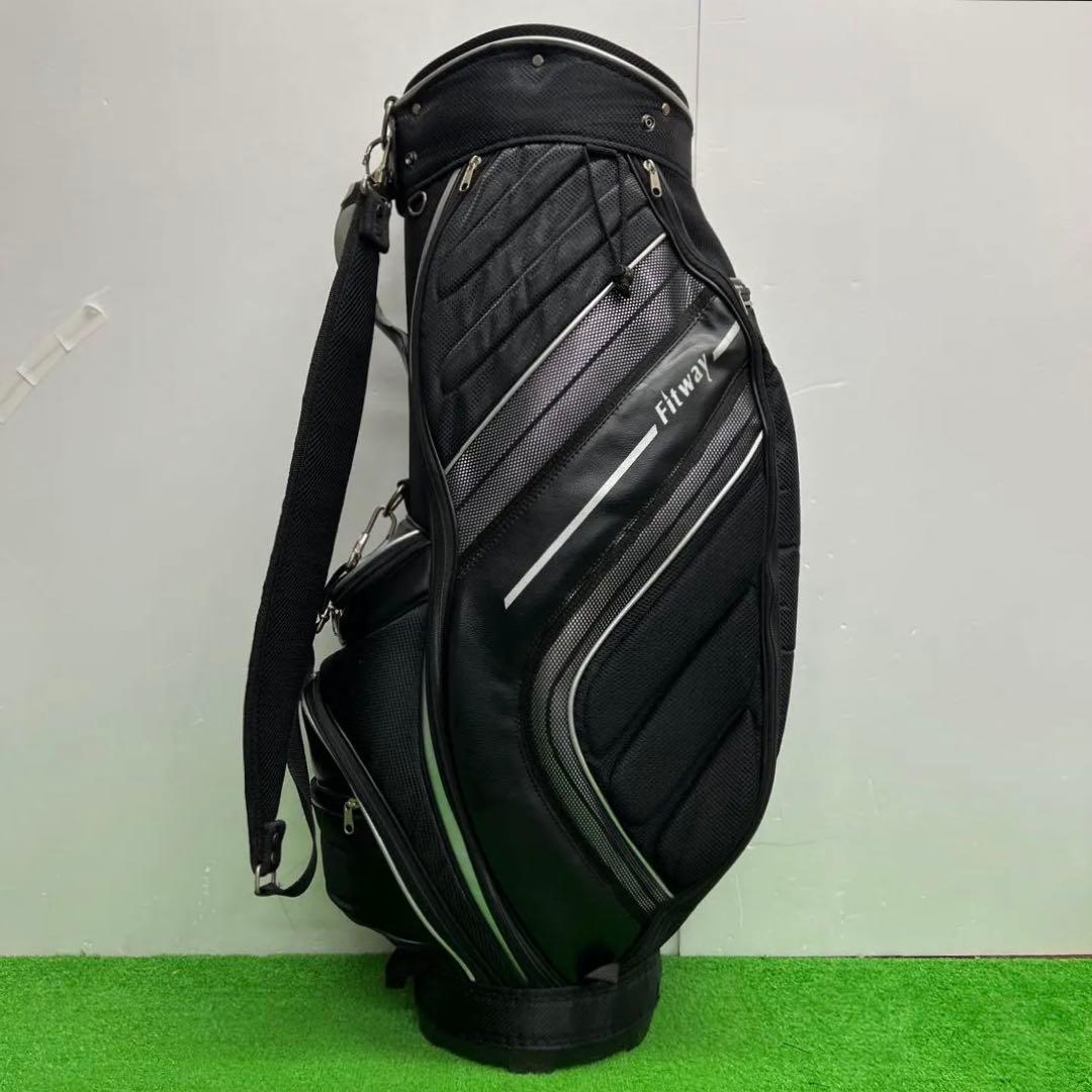Fitway フィットウェイ　8インチ　ブラック　ゴルフバッグ　メンズ　中古品