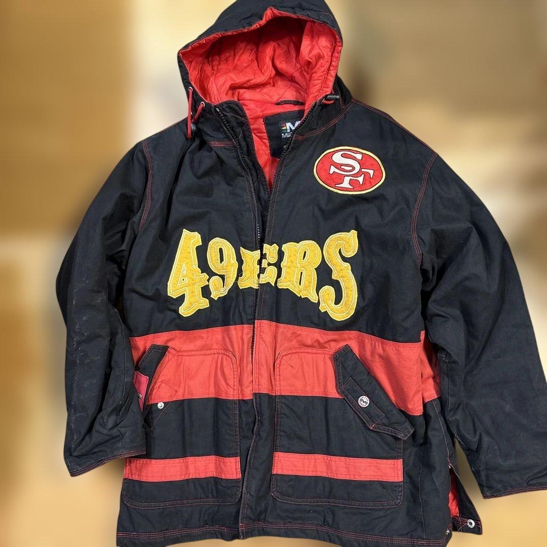 49ERS フード付きジャケット XXL ジョーモンタナ時代のUS古着