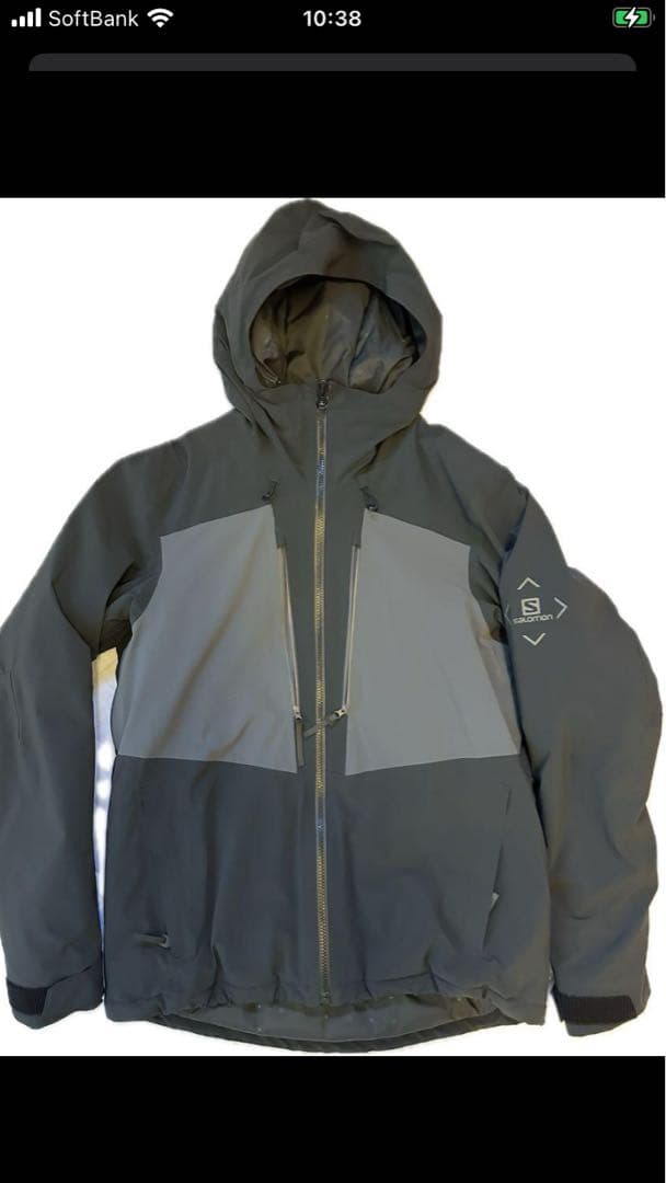 Salomon メンズスキーウェア黒のジャケットと黒パンツ セット