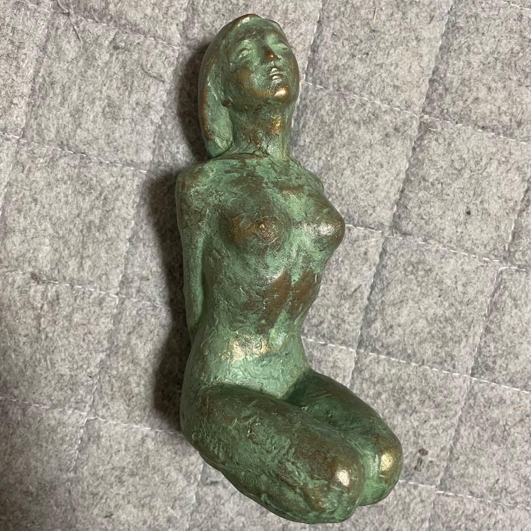 高岡銅器 青銅 ブロンズ 像 銅像 遙 三枝惣太郎 工芸 木箱入り