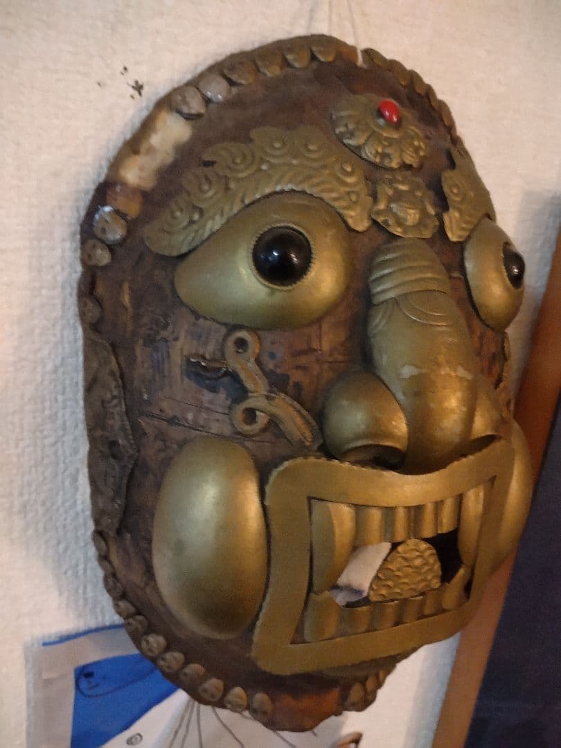 呪物　チベタンスカル　タートルスカル　チベット　チベット密教　法具　ヴィンテージ