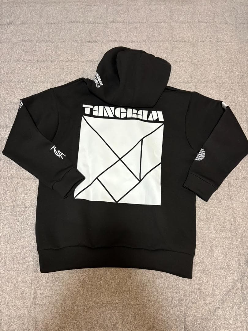 TANGRAMタングラム　セットアップ ダンボールニット　ブラック 上XL・下L