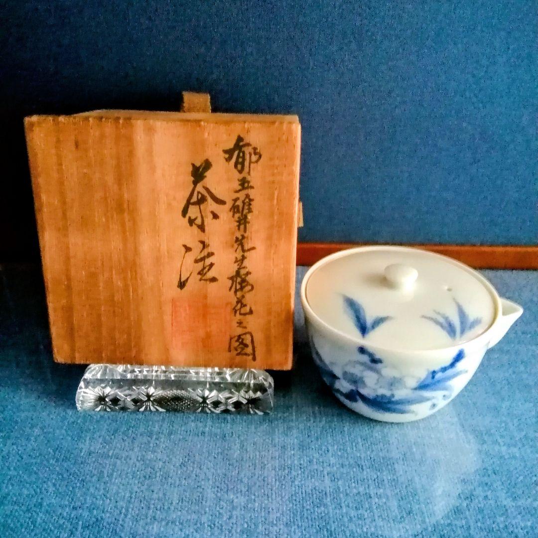 煎茶道具　京焼宝瓶急須 木箱付