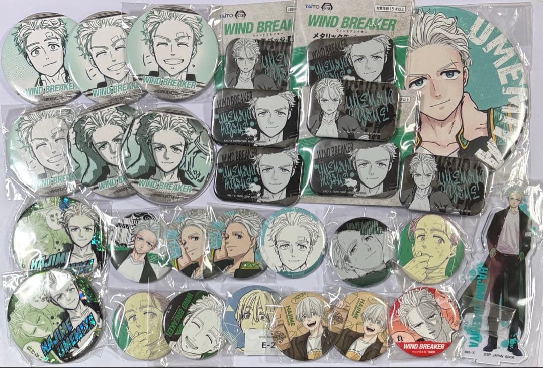 梅宮一 グッズ 缶バッジ アクリルスタンド ウィンブレ WIND BREAKER