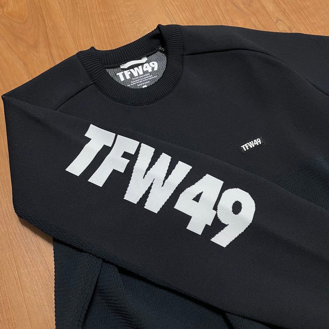TFW49 ラウンドネック ニット　ブラック　M ゴルフ　セーター