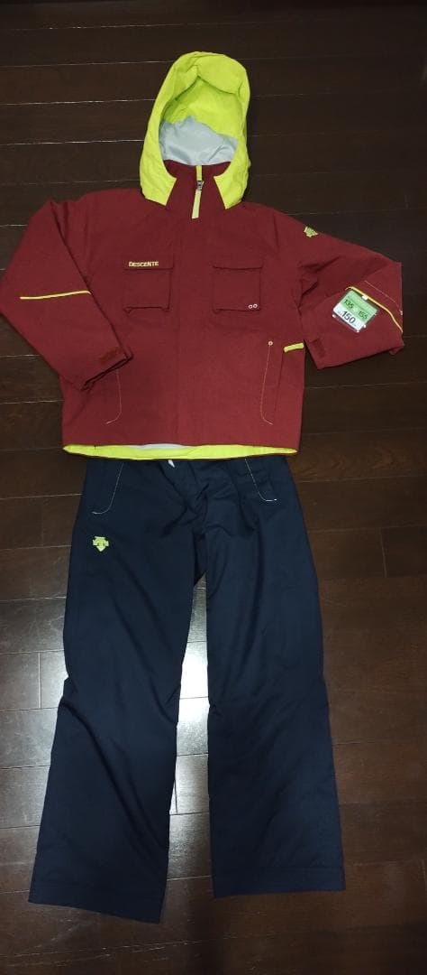 デサント スキーウェア上下セット 150(135～155) エンジ×ネイビー