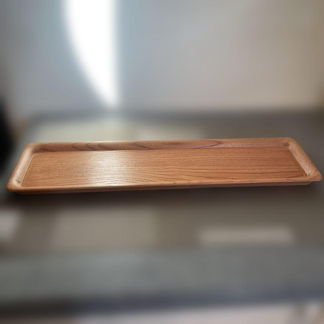 煎茶道具　煎茶盆　一文字盆　欅製