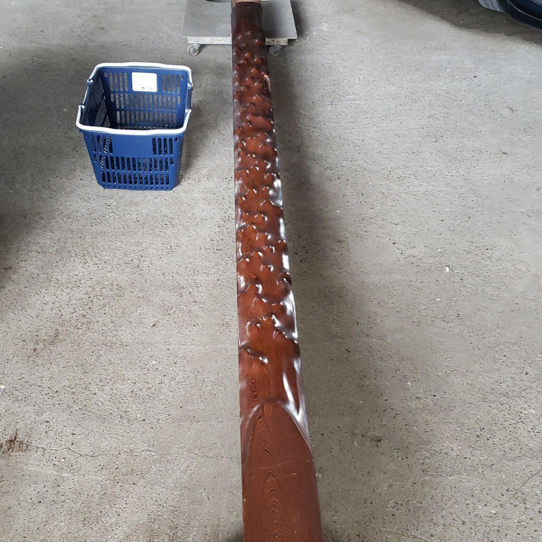 床柱　黒檀？　紫檀？　無垢　中古品