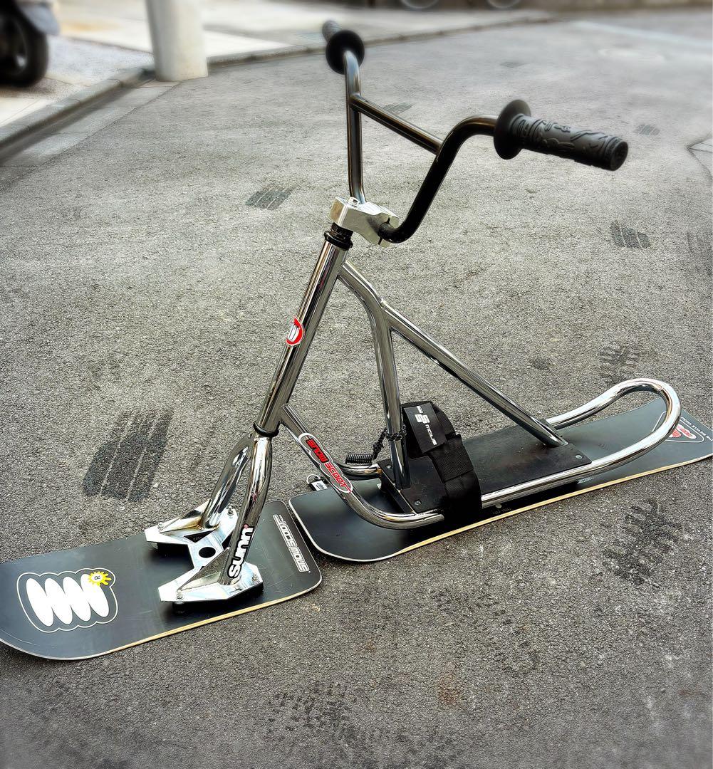 スノースクート　メッキフレーム　非貫通ブッシュ　キャスター付きキャリーバッグ