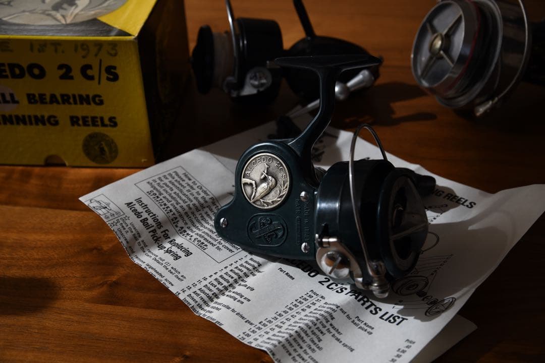 希少アルチェドALCEDO 2C/S スピニングリール 1973年販売イタリア製