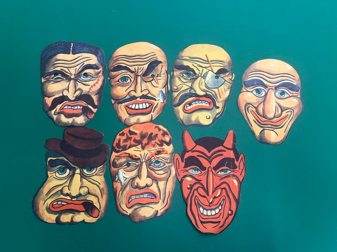 お面　1920's ホラー　アンティーク　ビンテージ　マスクusa ローブロー