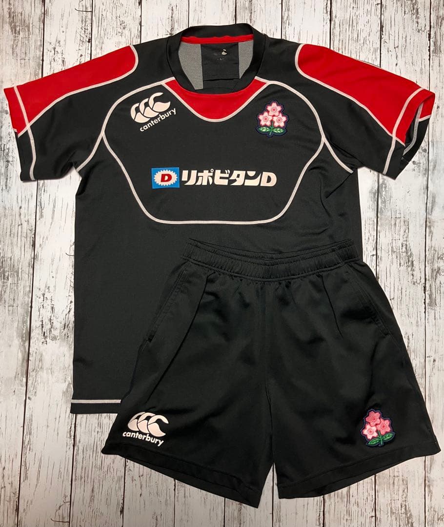 ラグビー 日本代表 トレーニングウェア 上下 選手支給品 実使用 カンタベリー