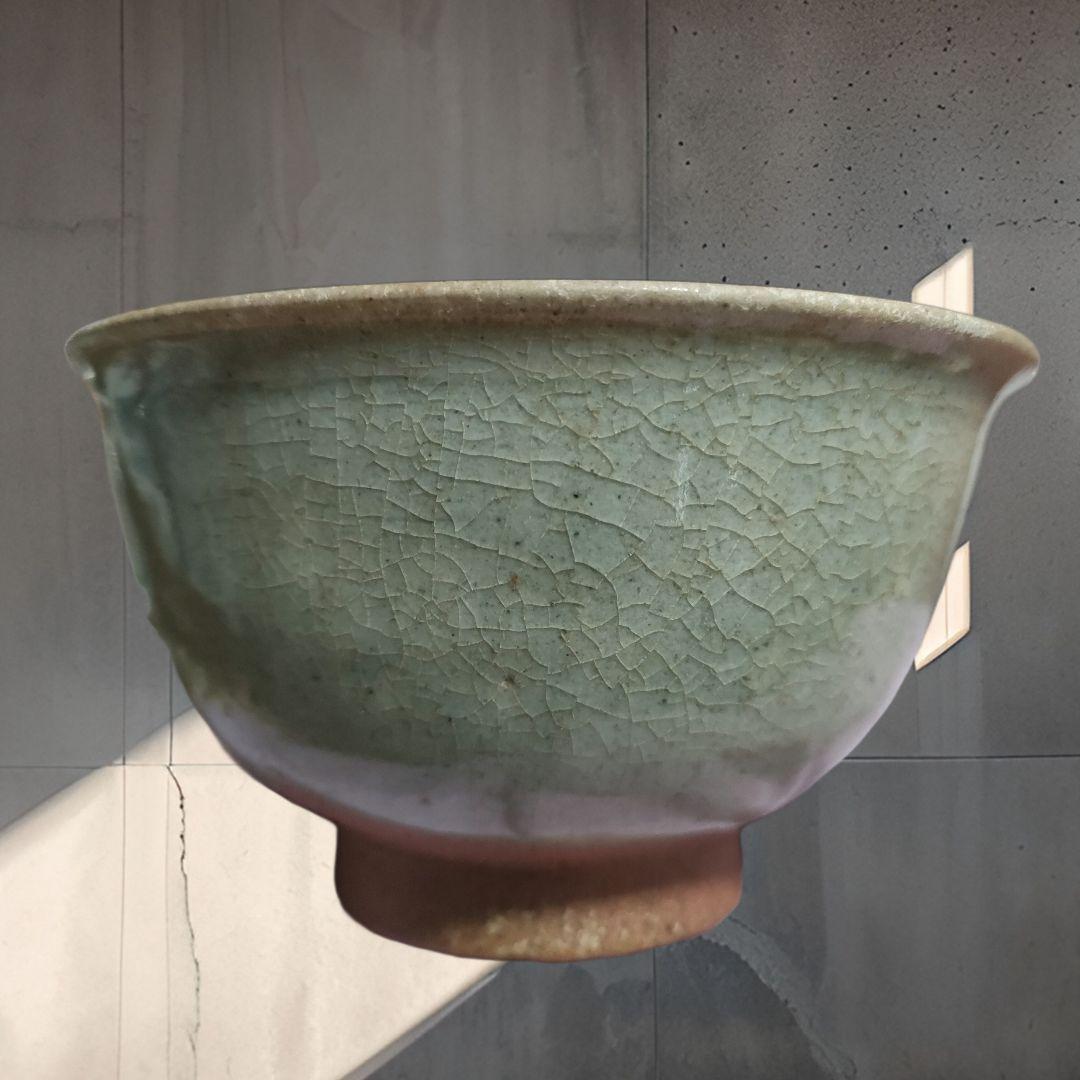 宋胡録茶碗　スンコロク　青磁　時代物　新渡り茶器