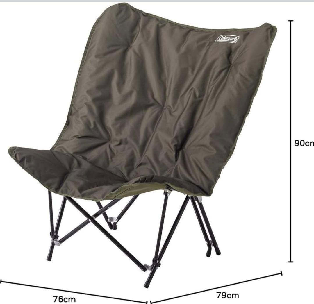 【美品】2脚セット Coleman チェア ソファチェア オリーブ