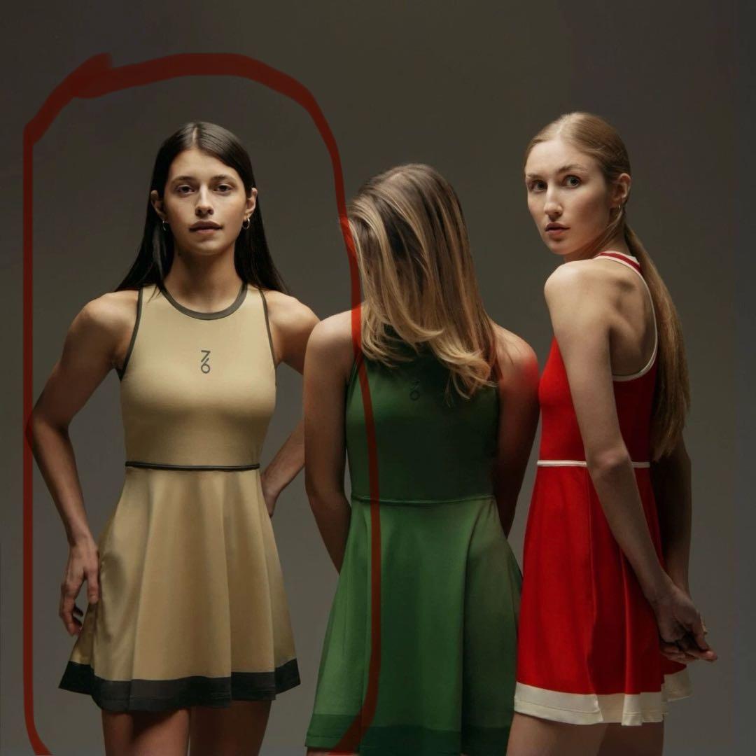 日本初上陸　セブンシックス　テニスウェア　ワンピース　サンドベージュ