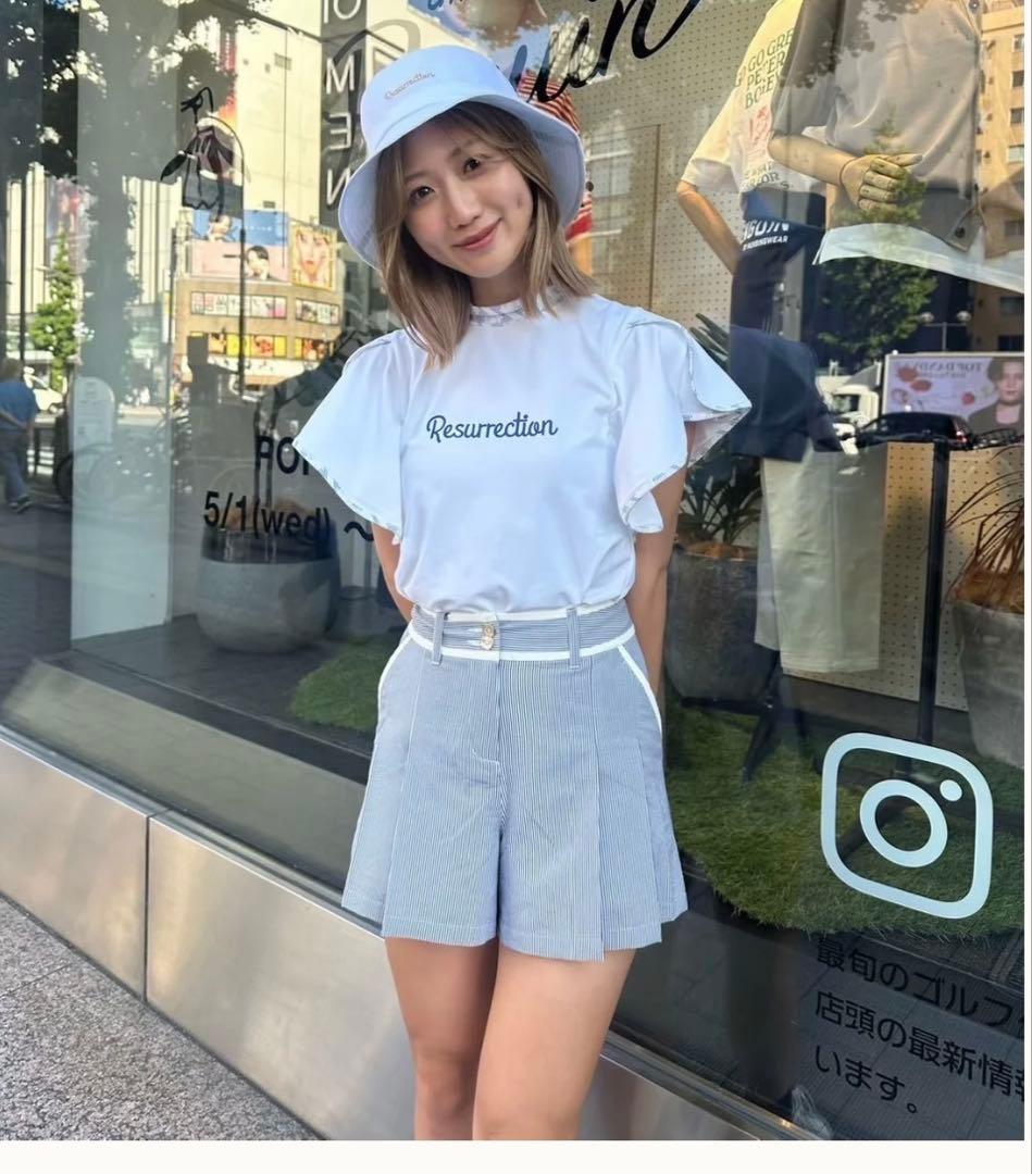 Resurrection WOMEN フレアスリーブレスハイネックシャツ