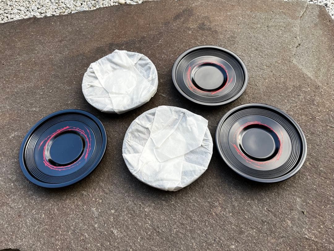 平安象彦　9代目西村彦兵衛　茶托5枚セット　新品未使用　共箱付