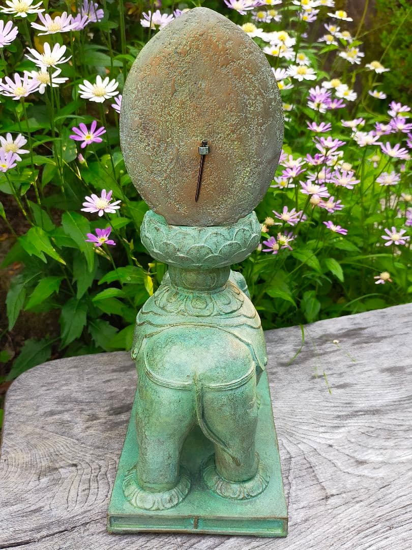 ♥☆彡　銅製　普賢菩薩像　仏像　5,4kg　骨董　観音様　観音像　仏壇　仏具