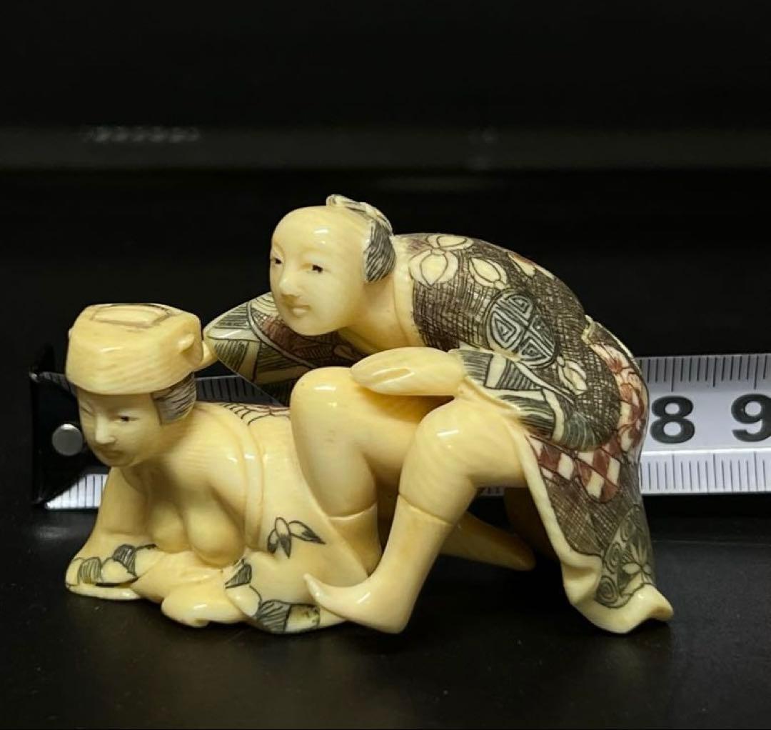 極上春画 根付 重さ:63g 　（提げ物 /緒締め /