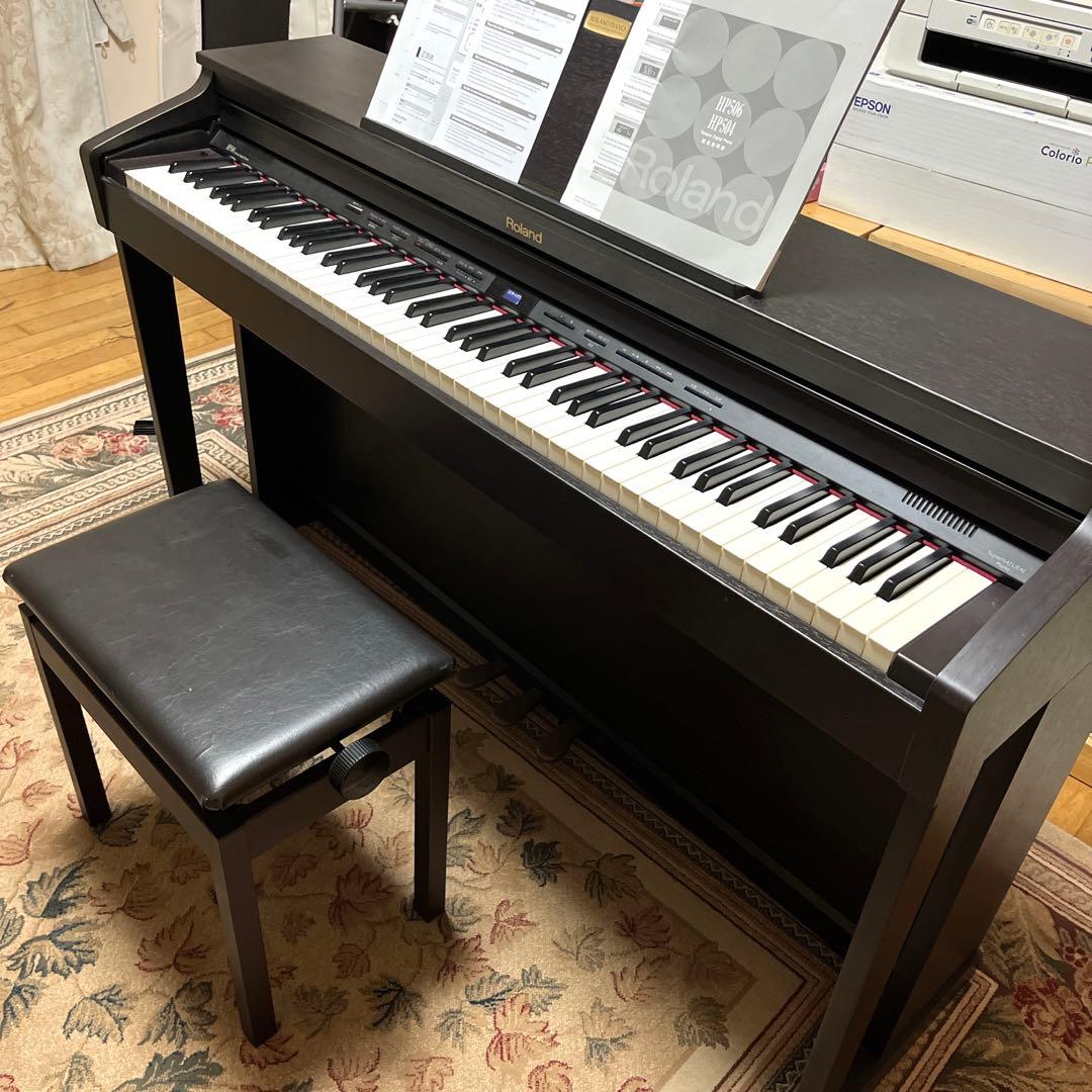 美品　Roland HP504 高級　電子ピアノ　デジタル　ローランド　黒　鍵盤