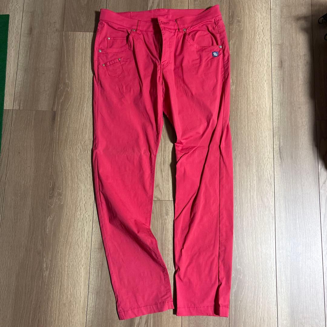 【美品】パーリーゲイツ 赤色 メンズパンツ