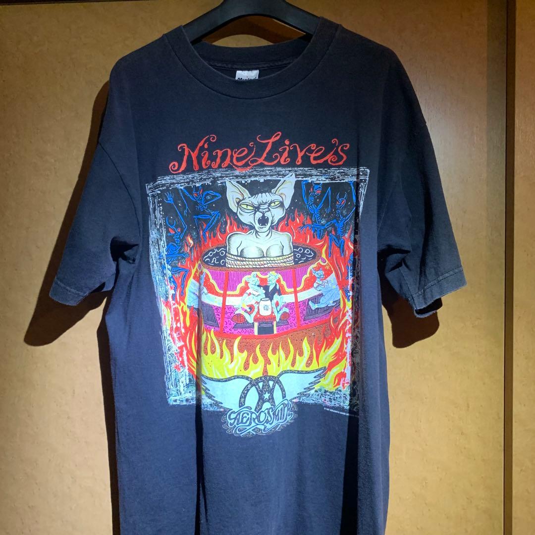 AEROSMITHエアロスミスNINE LIVES Tour1997TシャツL黒