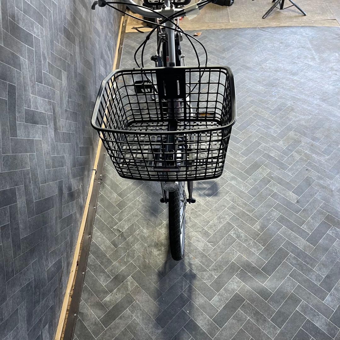 電動アシスト自転車 パープル 前後バスケット付き