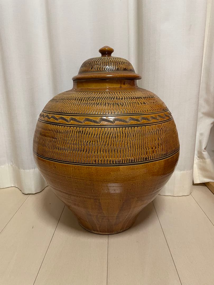 小鹿田 坂本茂木 作 高さ50cm 大壺 民藝　小鹿田焼