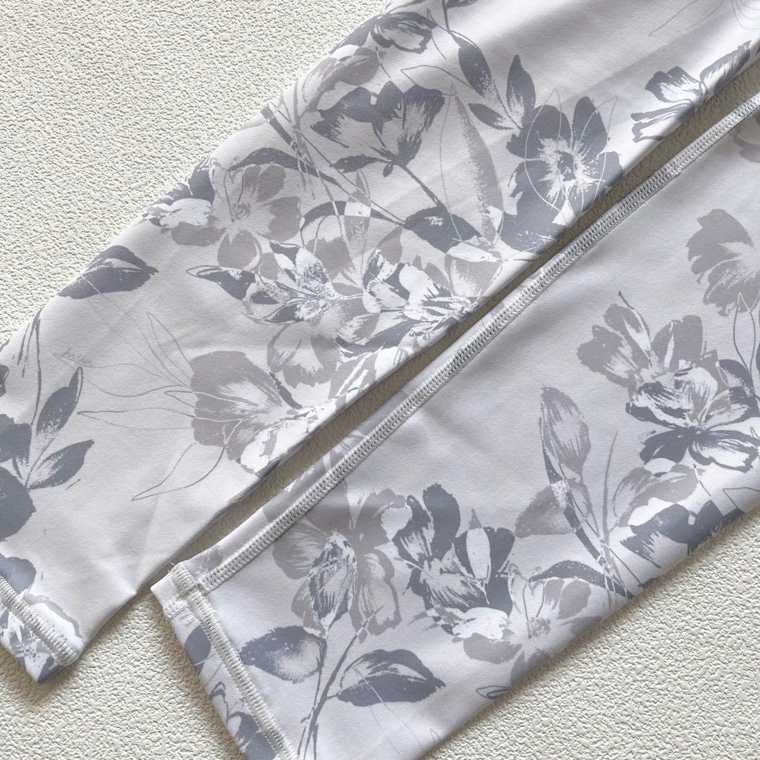 ジュリエ レギンス 0 ヨガウェア スパッツ ホットヨガ タイツ 花柄 白系