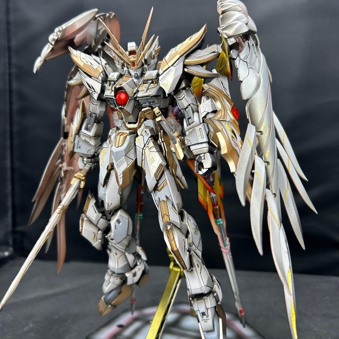 ガンプラ　塗装済み完成品　ウィングガンダムゼロ ew MG ミキシング